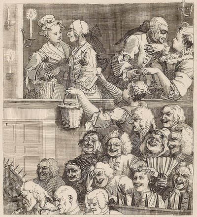 Het lachende publiek. 1733 door William Hogarth
