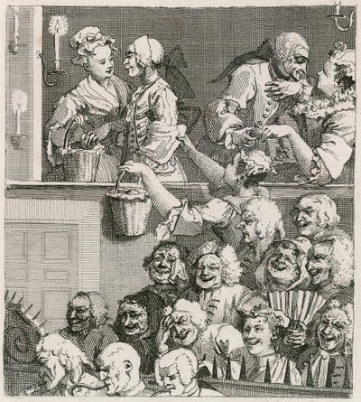 Het lachende publiek. Hogarth