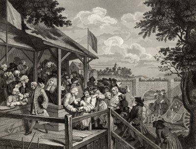 De stemming, gegraveerd door George Presbury door William Hogarth