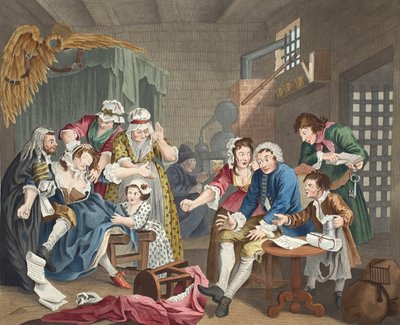 De losbol in de gevangenis, plaat VII, uit 