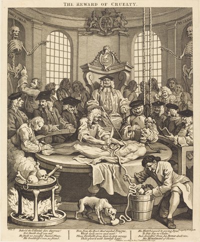 De beloning van wreedheid door William Hogarth
