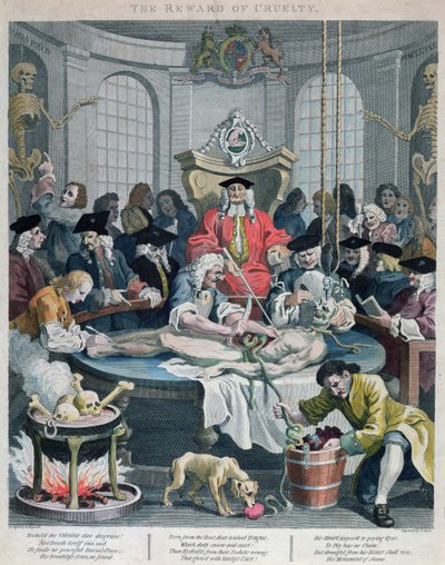 De Beloning van Wreedheid, uit De Vier Stadia van Wreedheid, gegraveerd door Thomas Cook (1744-1818) 1799 door William Hogarth