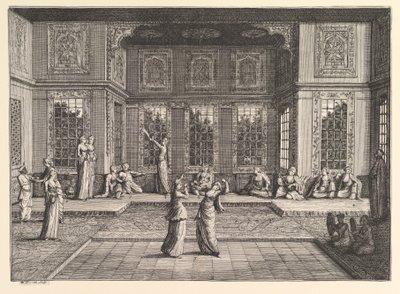 Het Serail Aubry de La Mottrayes Reizen door Europa, Azië en in een deel van ..., 1723-24 door William Hogarth