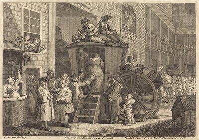 De Postkoets, of de Herberg op het Platteland door William Hogarth