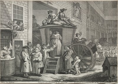 De Postkoets, 1747 door William Hogarth