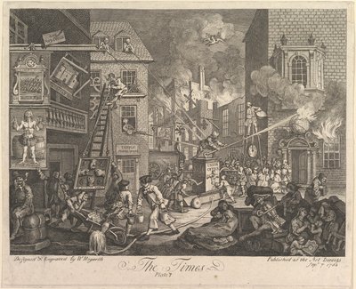 The Times, plaat 1 door William Hogarth