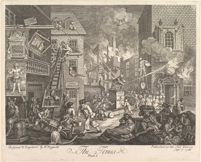 De tijden, plaat 1, 7 september 1762 door William Hogarth