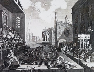 The Times. Plaat II 1762, door William Hogarth door William Hogarth
