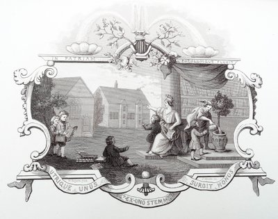Ticket voor het Tiverton schoolfeest door William Hogarth