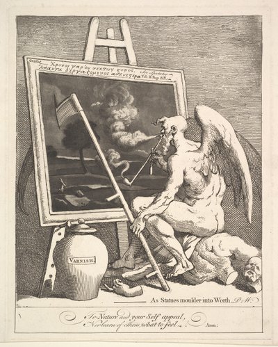 Tijd die een Schilderij Rookt, ca. 1761 door William Hogarth