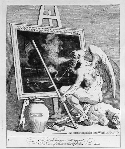 Tijd rookt een schilderij, 1761 door William Hogarth