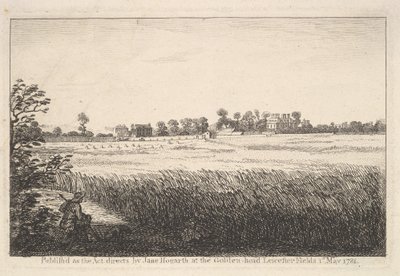 Uitzicht op Ranbys Huis door William Hogarth