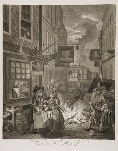 nl: Vier tijden van de dag: Nacht door William Hogarth