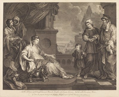 Mozes Gebracht naar de Dochter van de Farao door William Hogarth and Luke Sullivan