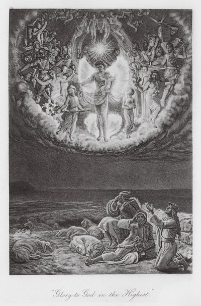 "Eer aan God in den Hoge" door William Holman (after) Hunt