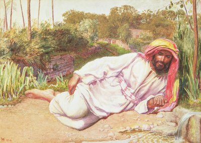 Arabier rustend bij een stroom, 1854 door William Holman Hunt