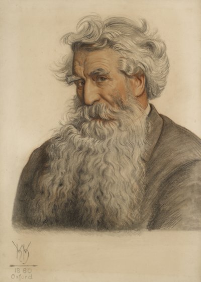 Portret van Thomas Combe, drukker van de universiteit (1796-1872) door William Holman Hunt