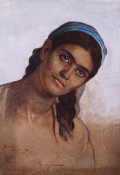 Studie van een Syrische vrouw, 1876 door William Holman Hunt