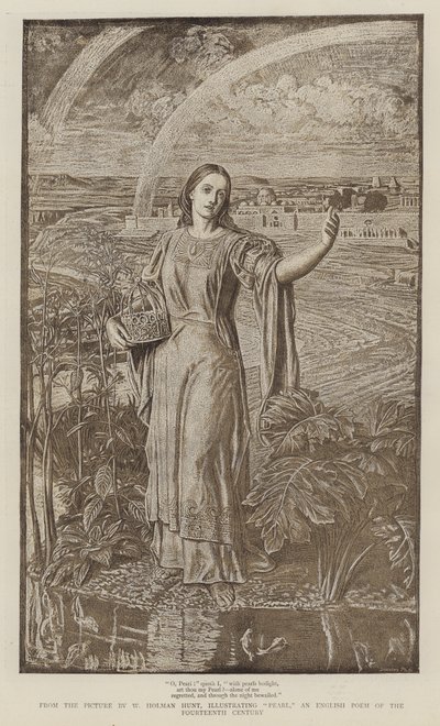 De Parel, het Engelse gedicht uit de 14e eeuw door William Holman Hunt