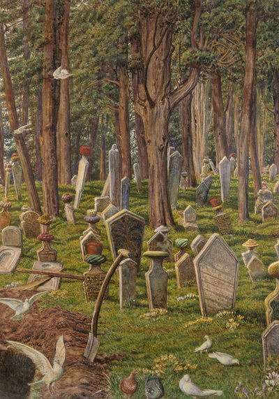 De slapende stad: de begraafplaats van Pera, Constantinopel door William Holman Hunt