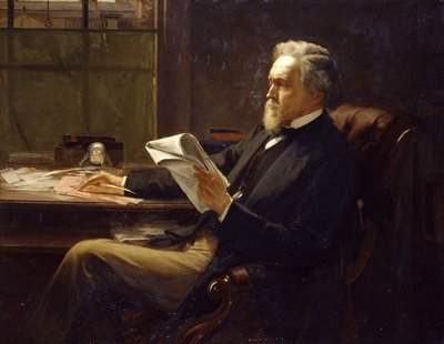 Portret van George Jacob Holyoake door William Holyoake