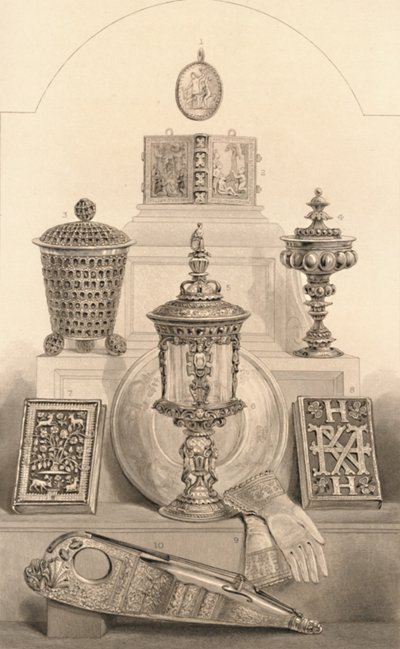 Relikwieën geassocieerd met Koningin Elizabeth, 1886 door William Home Lizars