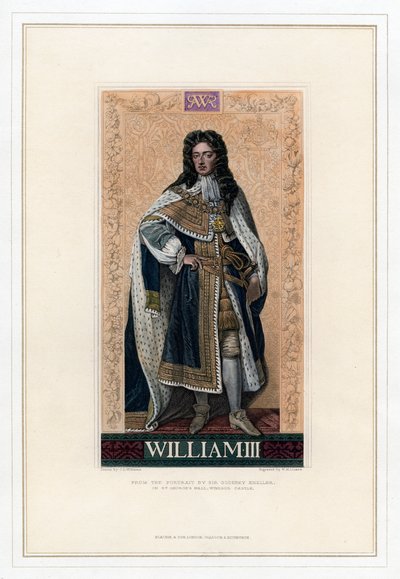 Willem III, koning van Engeland, Schotland en Ierland door William Home Lizars