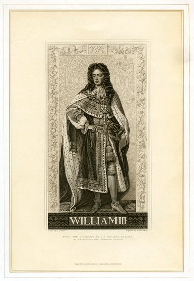 Willem III, Koning van Engeland, Schotland en Ierland, 19e eeuw door William Home Lizars