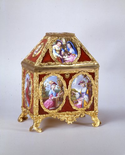 George III kist met een verge horloge in de stijl van James Cox, ca. 1770 door William Hopkins Craft