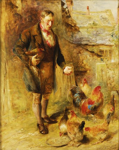 Zelfportret, 38 jaar oud, met Kippen door William Huggins