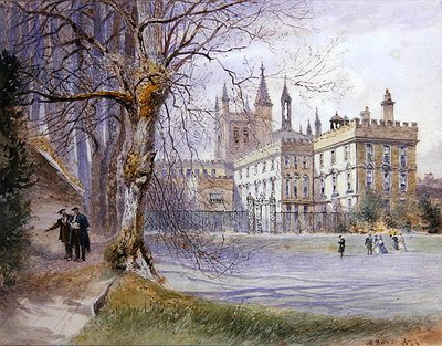 New College vanuit de tuinen van het College door William Hull