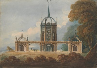 Ontwerp voor een gotische Belle Vue, ca. 1800 door William Hurst Ashpitel