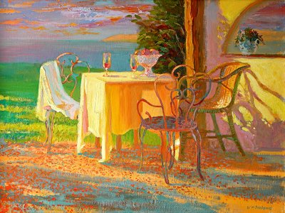Avondterras, 2003 door William Ireland