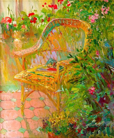 Rieten stoel, 2000 door William Ireland