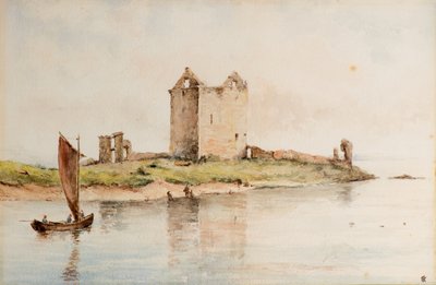Kasteel Broughty in 1850, ca. 1850 door William J. Renny