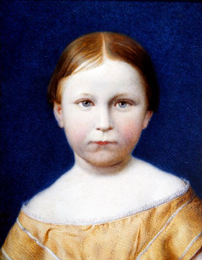 Portret van de dochter van de kunstenaar door William J. Webbe or Webb