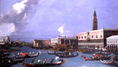 De Bucintoro keert terug naar de Molo op Hemelvaartsdag, Venetië door William James