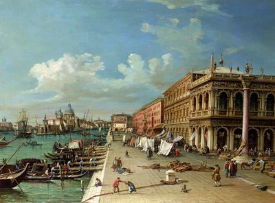 Uitzicht op de Molo richting de ingang van het Canal Grande, Venetië door William James