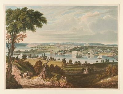 Stad Washington van voorbij de Marinewerf door William James Bennett