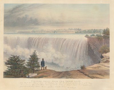 De Niagara-watervallen vanaf de Table Rock door William James Bennett