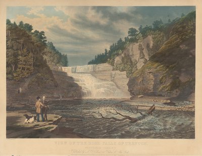 Uitzicht op de High Falls van Trenton: West Canada Creek, N.Y. door William James Bennett