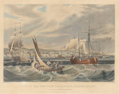 Uitzicht op de New York Quarantaine, Staten Island door William James Bennett