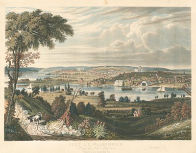 Stad Washington: Van voorbij de marinewerven door William James Bennett after George Cooke