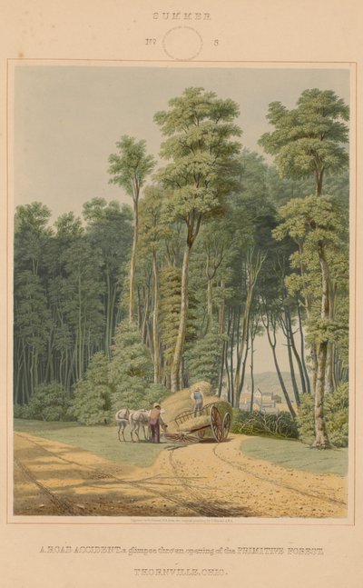 Zomer - Een Verkeersongeval. Een Glimp door een Opening van het Oerbos. Thornville, Ohio door William James Bennett after George Harvey