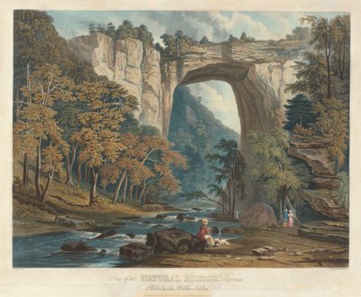Uitzicht op de natuurlijke brug door William James Bennett after Jacob C. Ward
