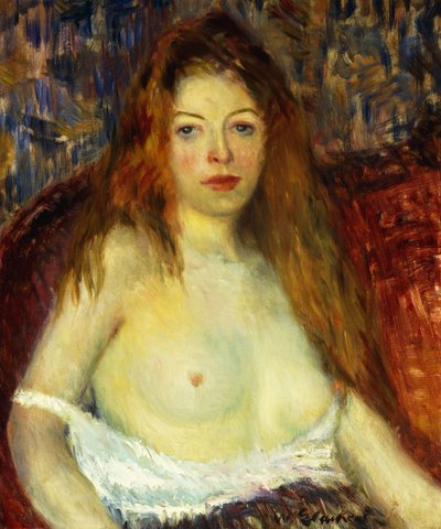 Een Roodharig Model door William James Glackens