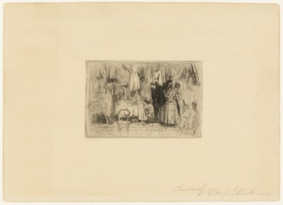 Bij de kleermaker door William James Glackens