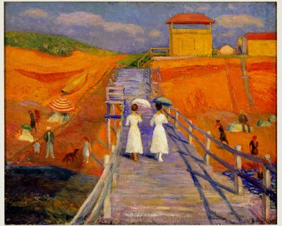 Cape Cod Pier, 1908 door William James Glackens