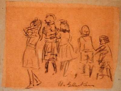 Vijf kinderen door William James Glackens