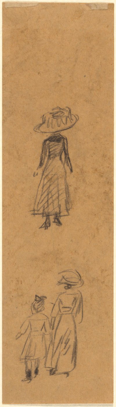 Schets van figuren door William James Glackens